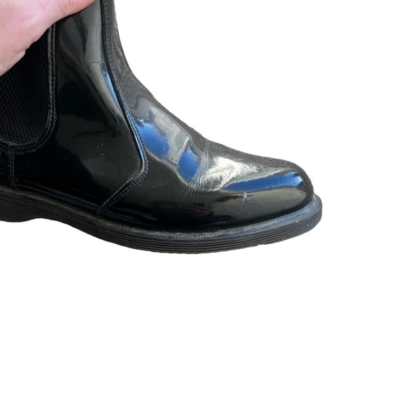 Dr. Martens - Faun Black Patent Leather Slip On Chelsea Boot Sz 9 - Picture 11 of 14